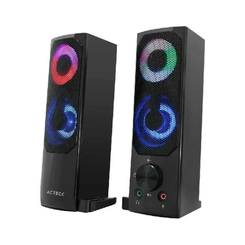 BOCINAS ACTECK AS450 BRICK ALAMBRI USB A 6W CONEX 3.5  2.0 NEGRO AC-935258